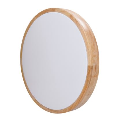 Plafonnier à intensité variable SOLID OAK LED/48W/230V 3000-6500K chêne d. 39 cm + télécommande