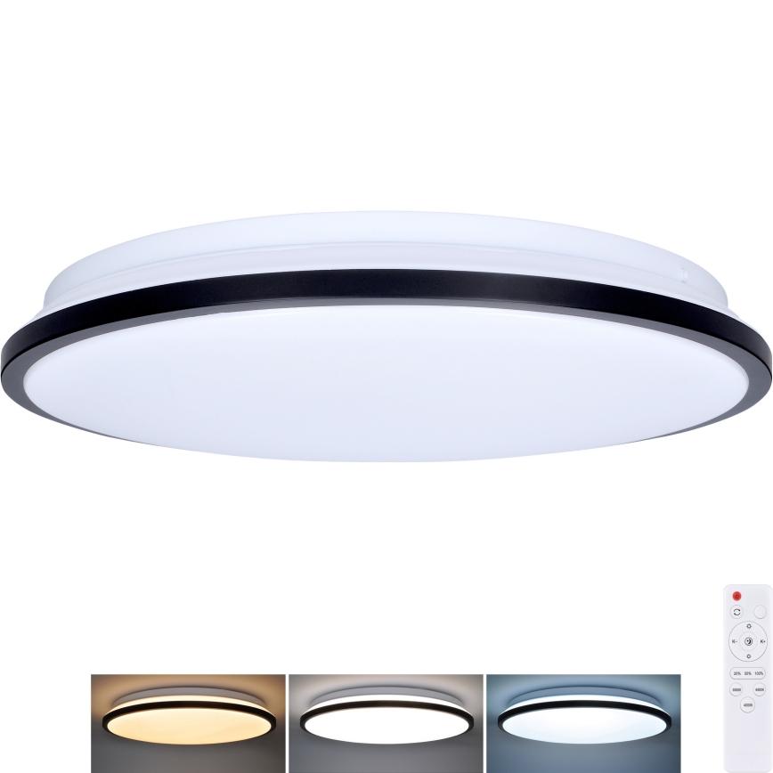Plafonnier à intensité variable JAMIL LED/48W/230V 3000-6500K noir + télécommande