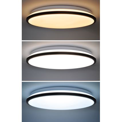 Plafonnier à intensité variable JAMIL LED/48W/230V 3000-6500K noir + télécommande