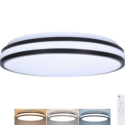 Dimbare LED plafondlamp LASKOS LED/48W/230V 3000-6500K zwart + afstandsbediening