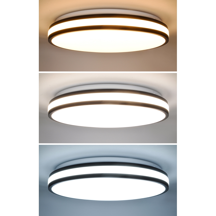 Plafonnier à intensité variable LASKOS LED/48W/230V 3000-6500K noir + télécommande