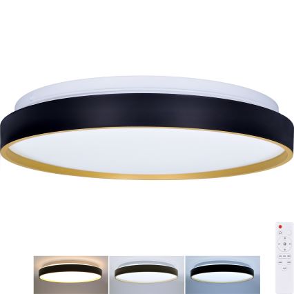 Plafonnier à intensité variable CALA LED/48W/230V 3000-6500K noir/doré + télécommande
