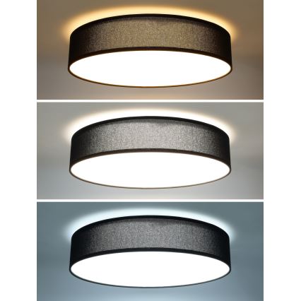Dimbare LED plafondlamp PENLEY LED/48W/230V 3000-6500K diameter 40 cm zwart + afstandsbediening