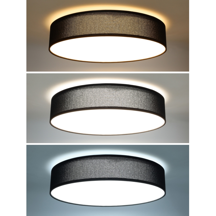 Plafonnier à intensité variable PENLEY LED/48W/230V 3000-6500K d. 40 cm noir + télécommande