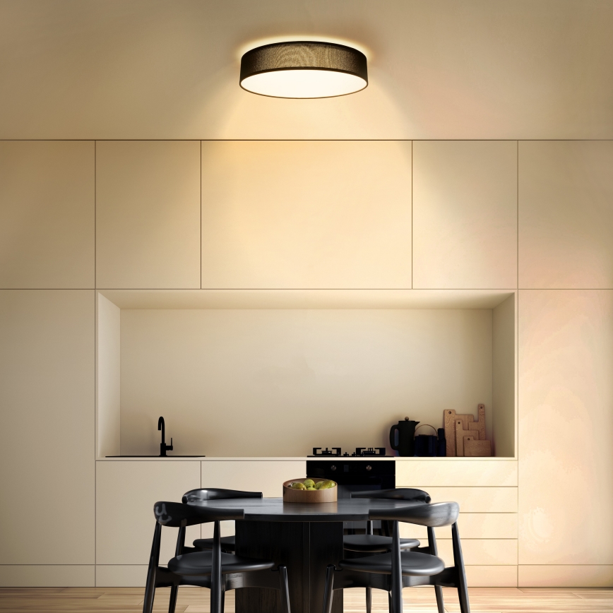 Plafonnier à intensité variable PENLEY LED/48W/230V 3000-6500K d. 40 cm noir + télécommande