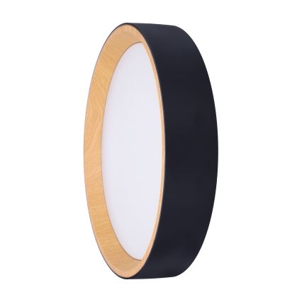 Dimbare LED plafondlamp LARIOS LED/48W/230V 3000-6500K diameter 39 cm zwart + afstandsbediening