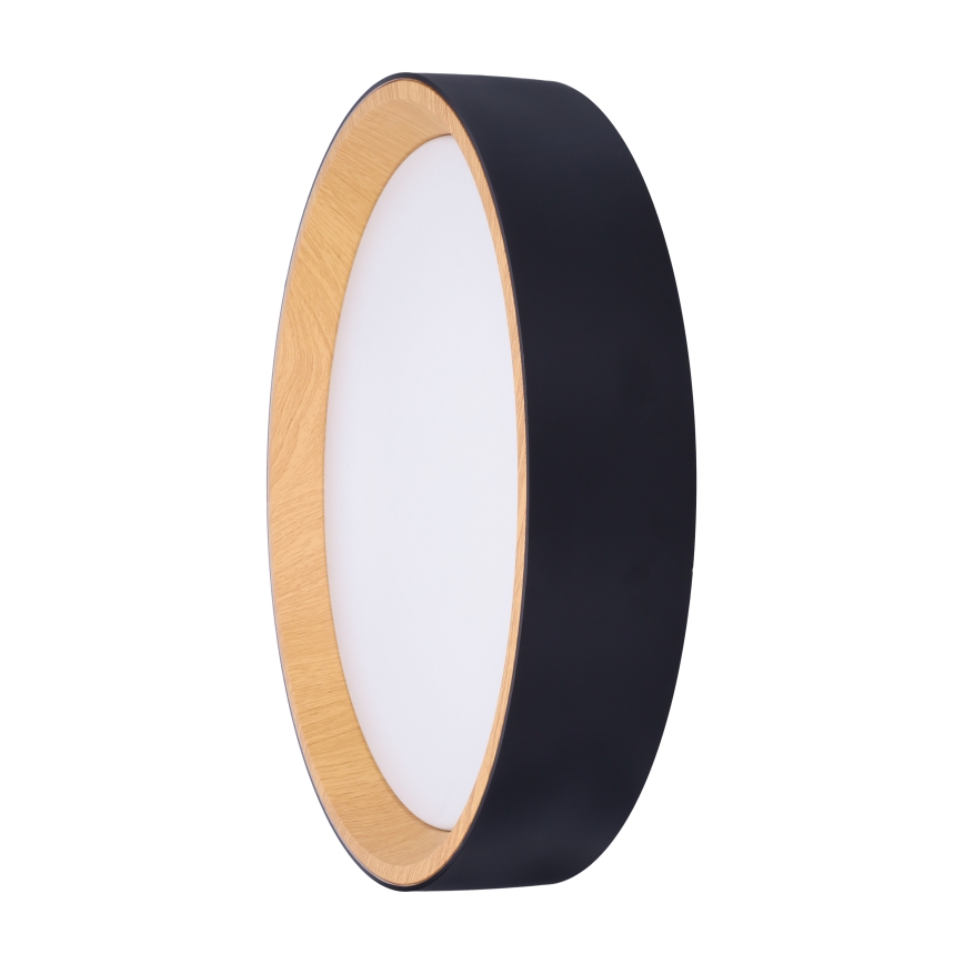 Dimbare LED plafondlamp LARIOS LED/48W/230V 3000-6500K diameter 39 cm zwart + afstandsbediening