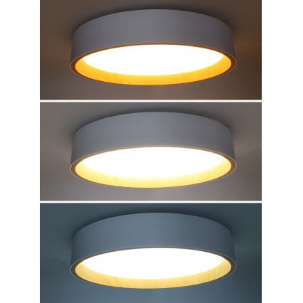 Dimbare LED plafondlamp LARIOS LED/48W/230V 3000-6500K diameter 39 cm wit + afstandsbediening
