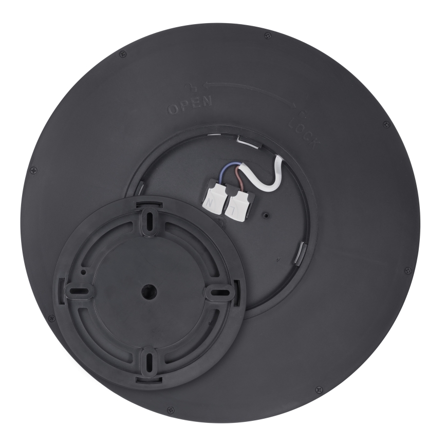 Dimbare LED plafondlamp ESTELA LED/36W/230V diameter 30 cm zwart + afstandsbediening