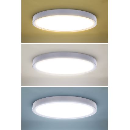 Plafonnier à intensité variable ESTELA LED/36W/230V d. 30 cm blanc + télécommande
