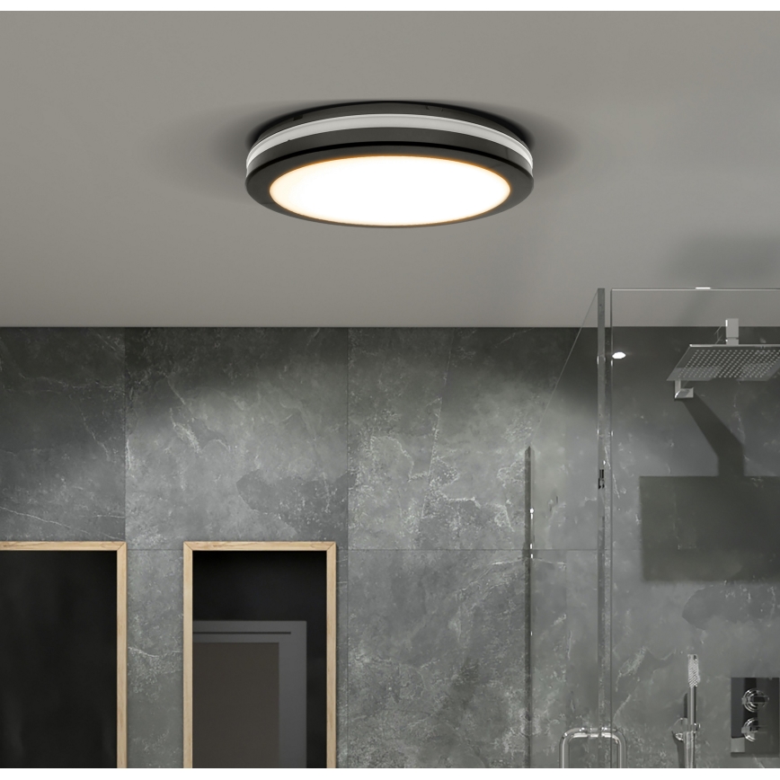 Plafonnier extérieur à intensité variable LED/36W/40W/44W/230V 3000/4000/6500K IP65 noir