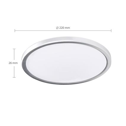 LED plafondlamp voor badkamer ACATE LED/18W/230V 3000/4000/6000K Ø 22 cm IP54
