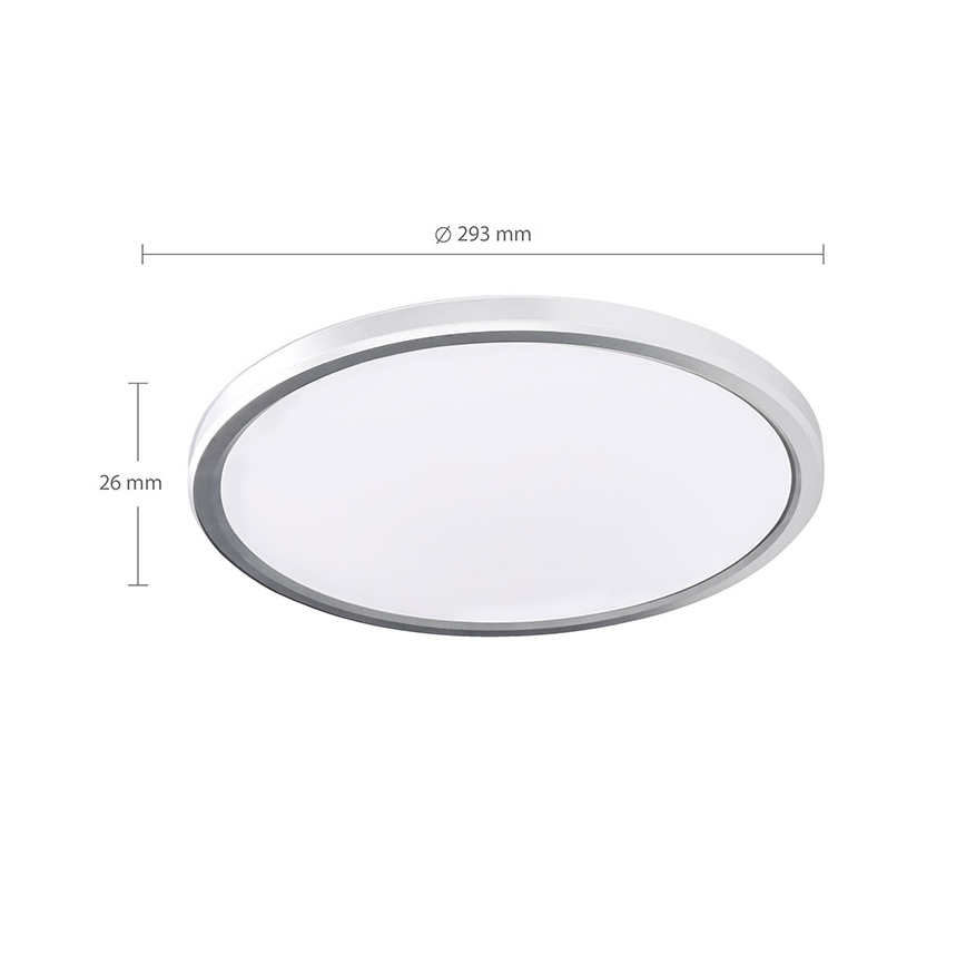 ACATE LED-plafondlamp voor badkamer, 24W/230V, 3000/4000/6000K, Ø 29,3 cm, IP54