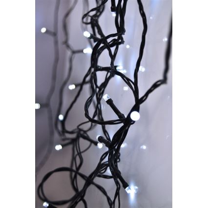 LED Kerst lichtsnoer voor buiten 200xLED/8 Functies IP44 25m koud wit