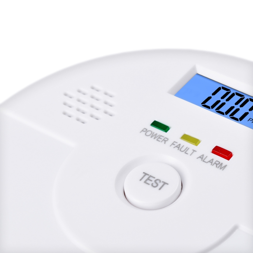 Koolmonoxide (CO) detector met alarm 9V