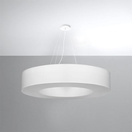 Hanglamp aan een koord SATURNO 8x E27 / 60W / 230V d. 90 cm wit