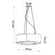 Hanglamp aan een koord SATURNO SLIM 5x E27 / 60W / 230V d. 50 cm zwart