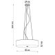 Hanglamp aan een koord SKALA 5x E27 / 60W / 230V d. 60 cm wit
