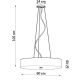 Hanglamp aan een koord SKALA 5x E27 / 60W / 230V d. 60 cm zwart