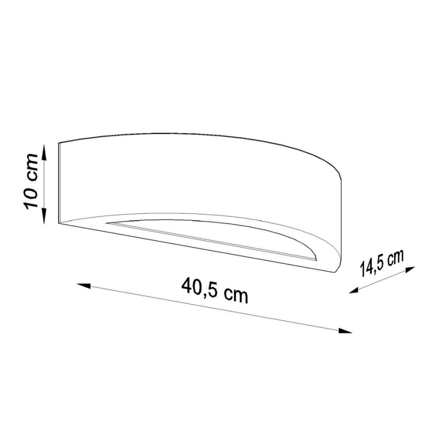 Wandlamp ATENA 1xE27/60W/230V 40,5 cm wit