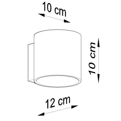 Wandspot ORBIS 1 1xG9/40W/230V zwart