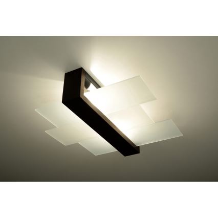 Plafondlamp FENIKS 2 2xE27/60W/230V Berk/beuken/wengé