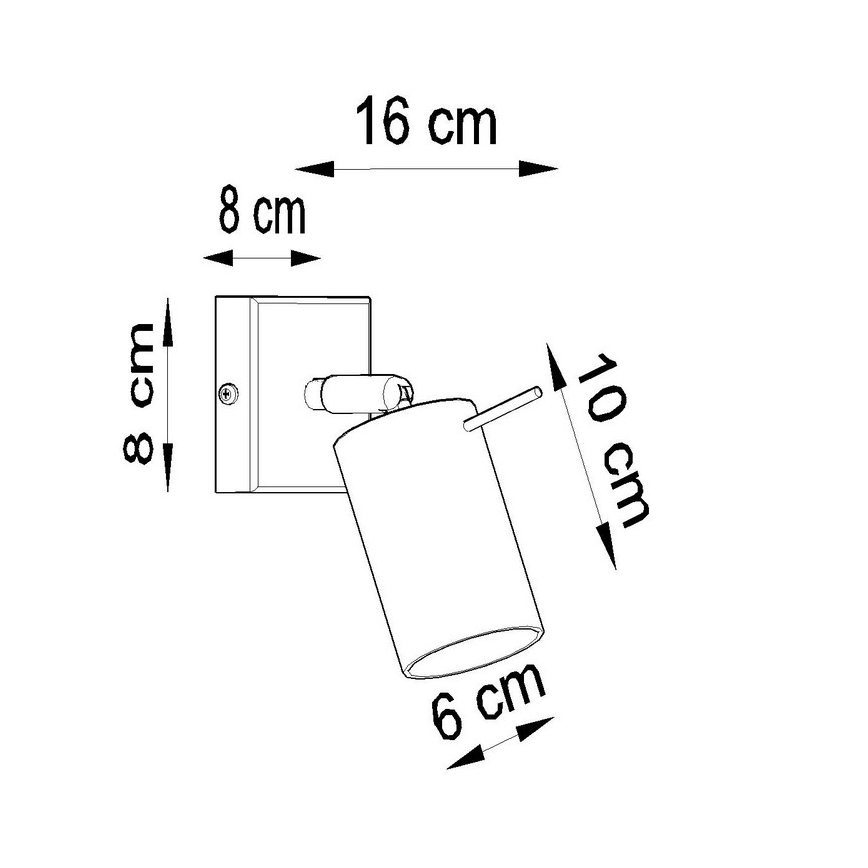 Wandspot RING 1xGU10/10W/230V wit
