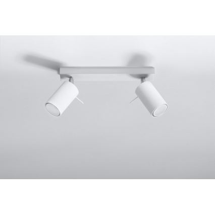 Spot RING 2 2xGU10/10W/230V blanc