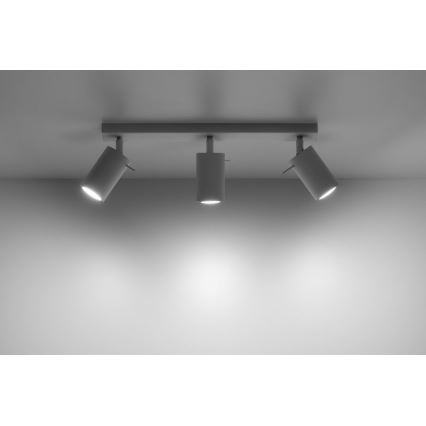 Spot RING 3 3xGU10/10W/230V wit