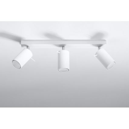 Spot RING 3 3xGU10/10W/230V wit