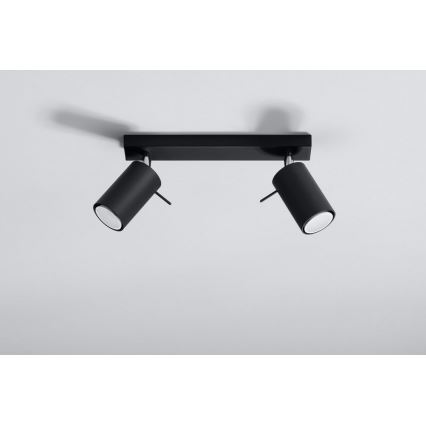 Spot RING 2 2xGU10/10W/230V zwart