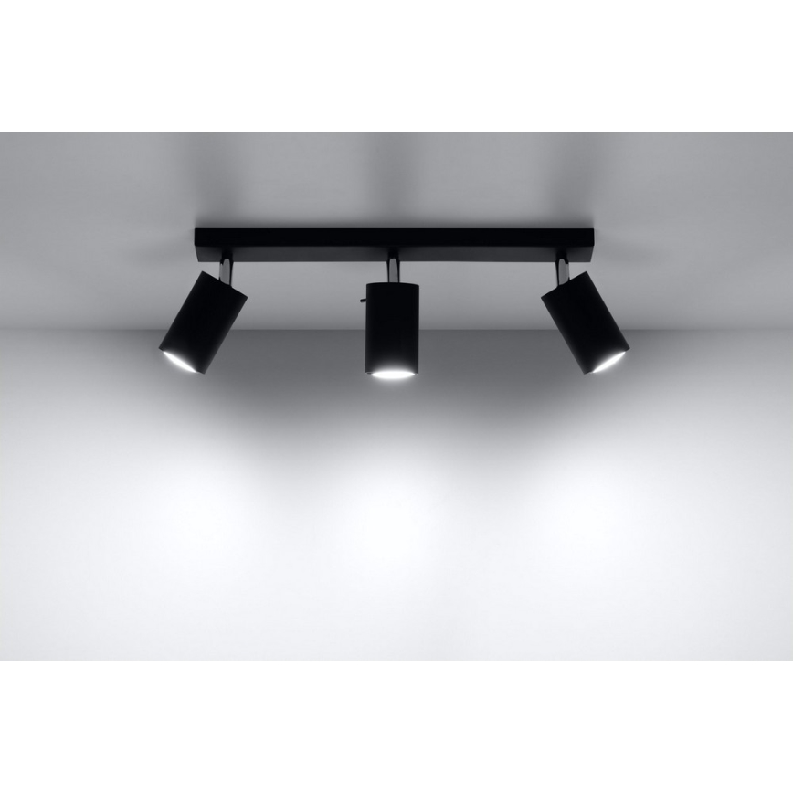 Spot RING 3 3xGU10/10W/230V zwart