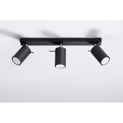 Spot RING 3 3xGU10/10W/230V zwart