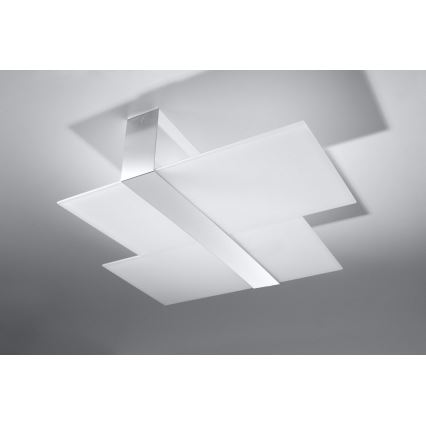 Plafondlamp MASSIMO 2xE27/60W/230V wit/glanzend chroom