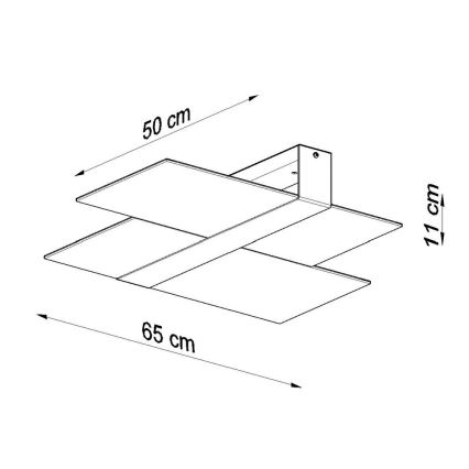 Plafonnier MASSIMO 2xE27/60W/230V blanc/chrome brillant