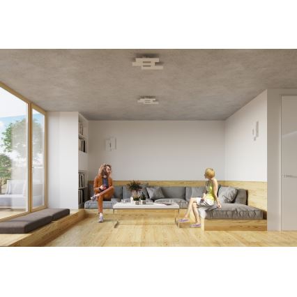 Wandlamp FABIANO 2xE27/60W/230V wit/glanzend chroom