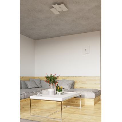Wandlamp FABIANO 2xE27/60W/230V wit/glanzend chroom