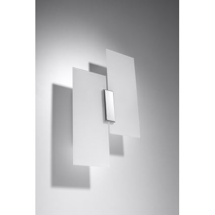 Wandlamp FABIANO 2xE27/60W/230V wit/glanzend chroom