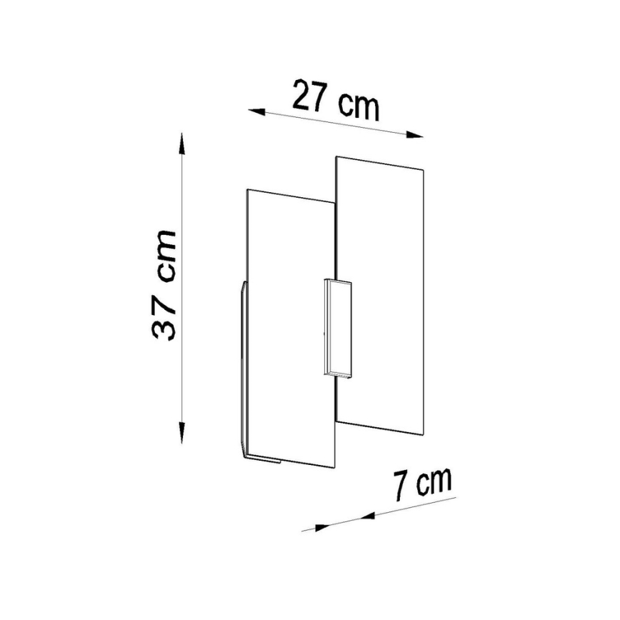 Wandlamp FABIANO 2xE27/60W/230V wit/glanzend chroom