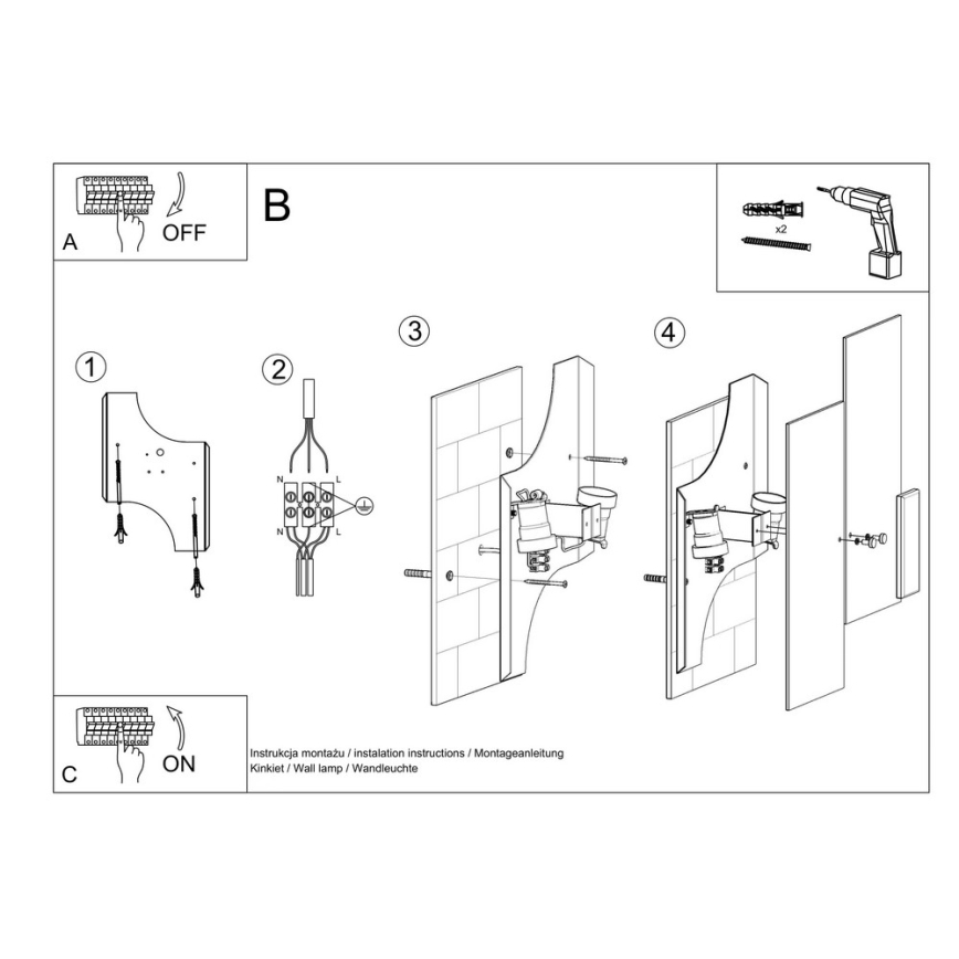 Wandlamp FABIANO 2xE27/60W/230V wit/glanzend chroom