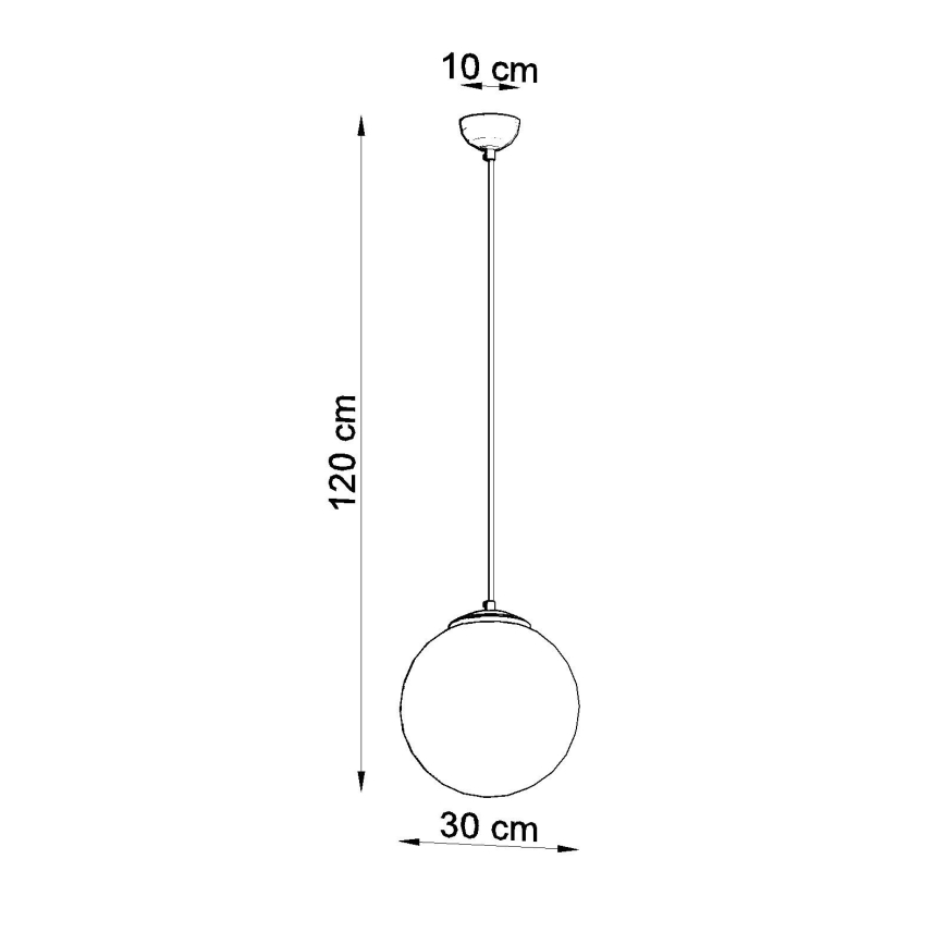 Suspension à câble UGO 1xE27/15W/230V Ø 30 cm blanc/chrome brillant