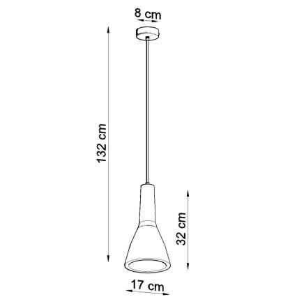 Hanglamp aan een snoer EMPOLI 1xE27/15W/230V beton