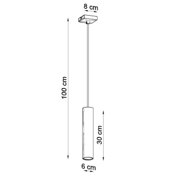 Hanglamp aan een koord LAGOS 1 1xGU10/10W/230V wit