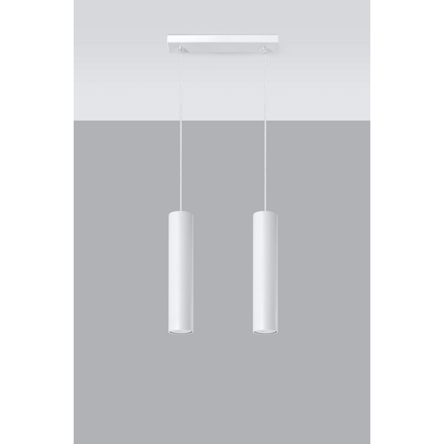 Suspension filaire LAGOS 2 2xGU10/10W/230V blanc