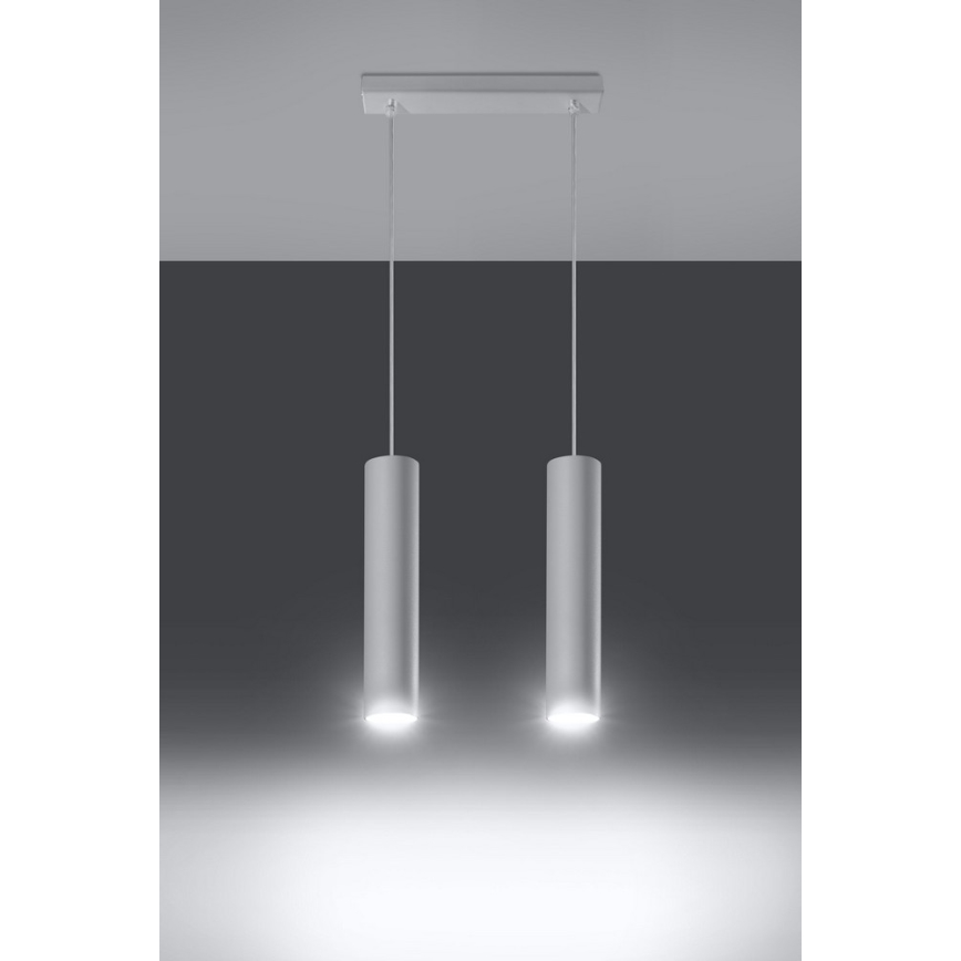 Suspension filaire LAGOS 2 2xGU10/10W/230V blanc
