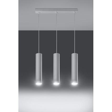 Suspension filaire LAGOS 3 3xGU10/10W/230V blanc