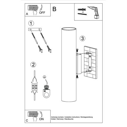 Applique murale LAGOS 2xGU10/10W/230V blanc