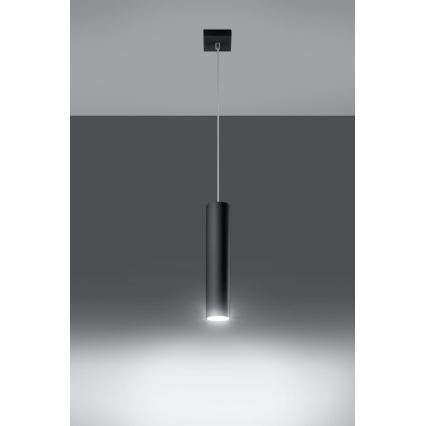 Hanglamp aan een koord LAGOS 1 1xGU10/10W/230V zwart