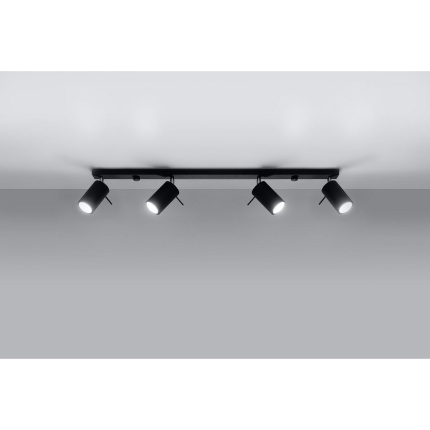 Spot RING 4L 4xGU10/10W/230V zwart