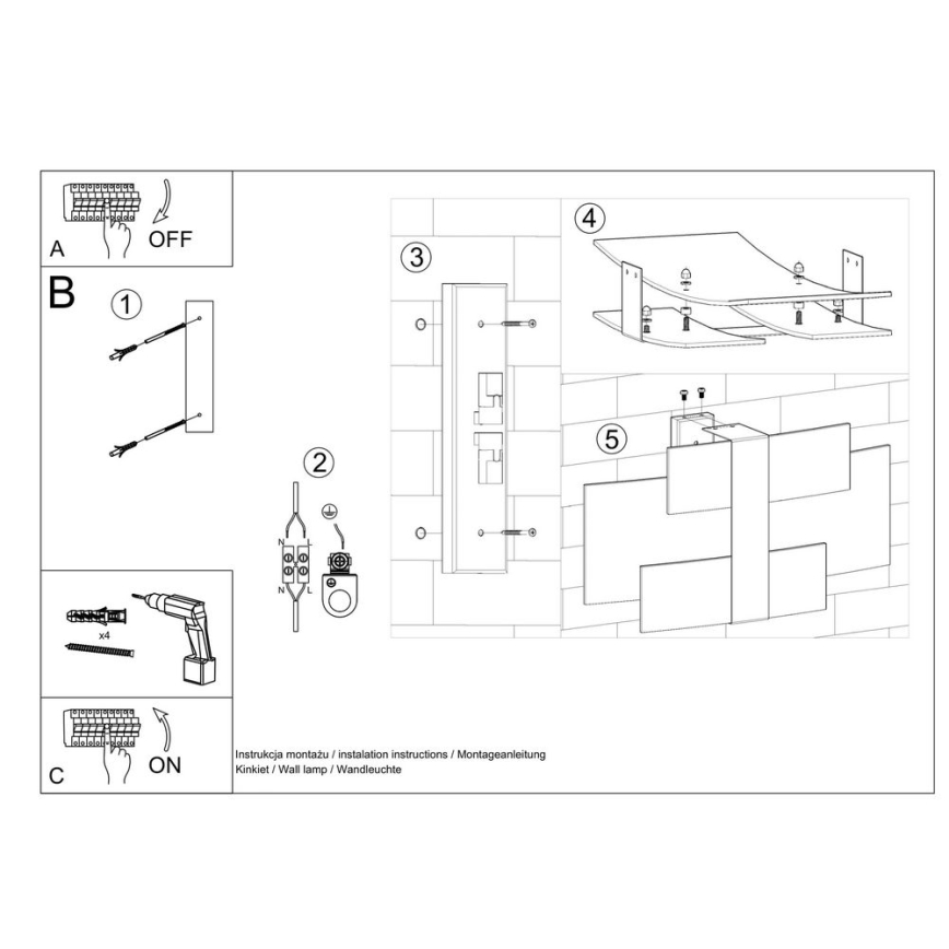 Wandlamp CELIA 2xG9/40W/230V glanzend chroom/wit